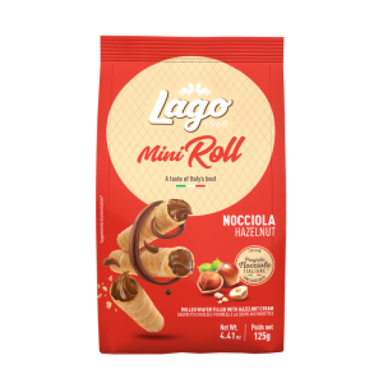 Gastone Lago - Mini Roll Hazelnut Wafers 125g image