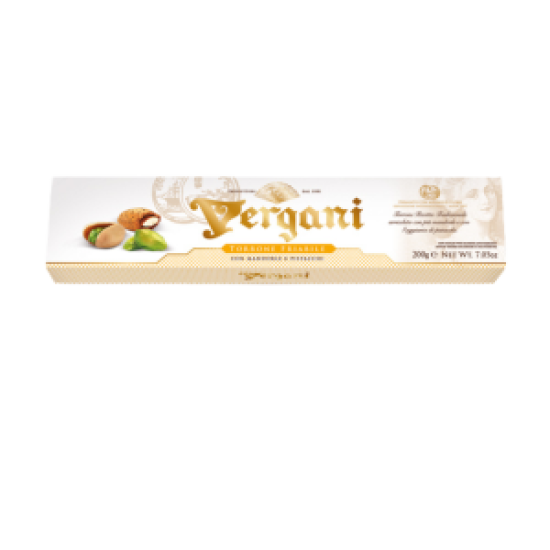 Vergani - Almond & Pistachio Crunchy Nougat Bar 200g image