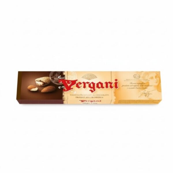 Vergani - Crunchy Nougat with Almonds Coated With Dark Chocolate Bar 150g