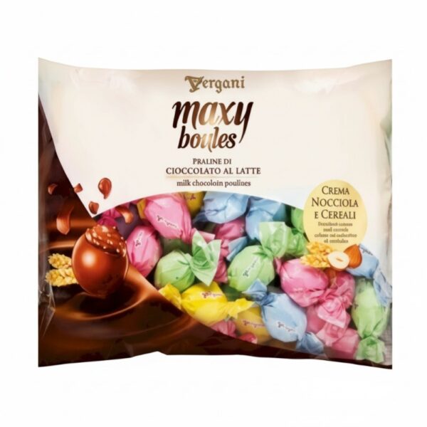 Vergani - Maxy Boules Chocolate Pralines with Hazelnut Cream and Cereal 1kg