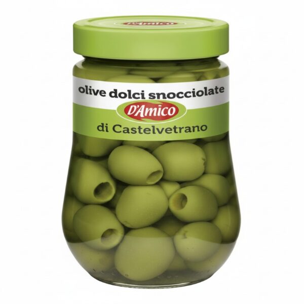 D'Amico - Castelvetrano Pitted Green Sweet Olives in Brine 280g