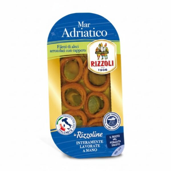 Rizzoli - Adriatic Sea Anchovy Fillets Rolled with Capers 40g