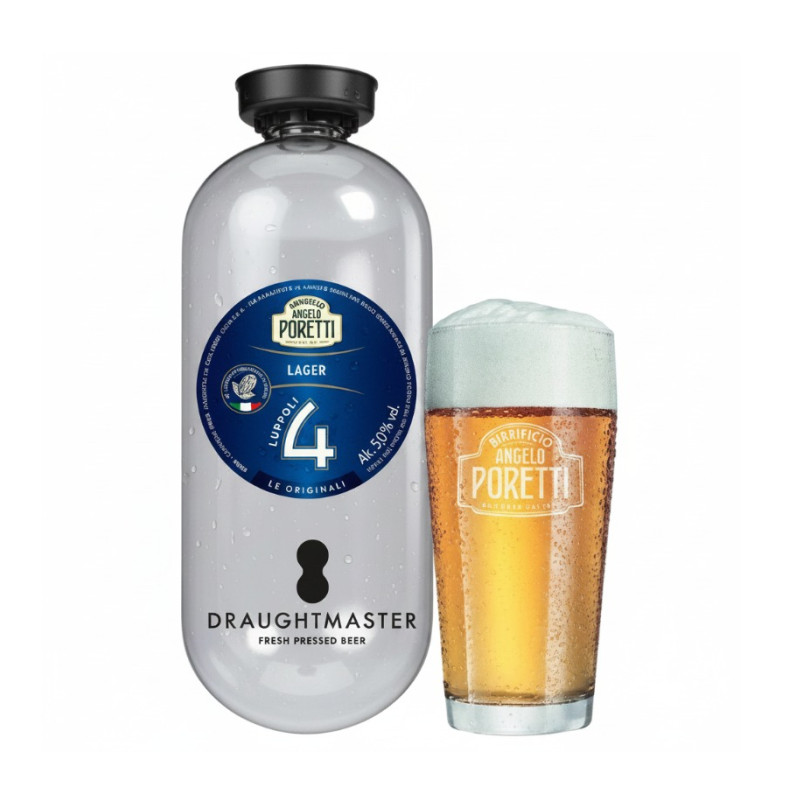 Birra Poretti - luppoli lager 4 Beer 20L Keg(Draughtmaster)