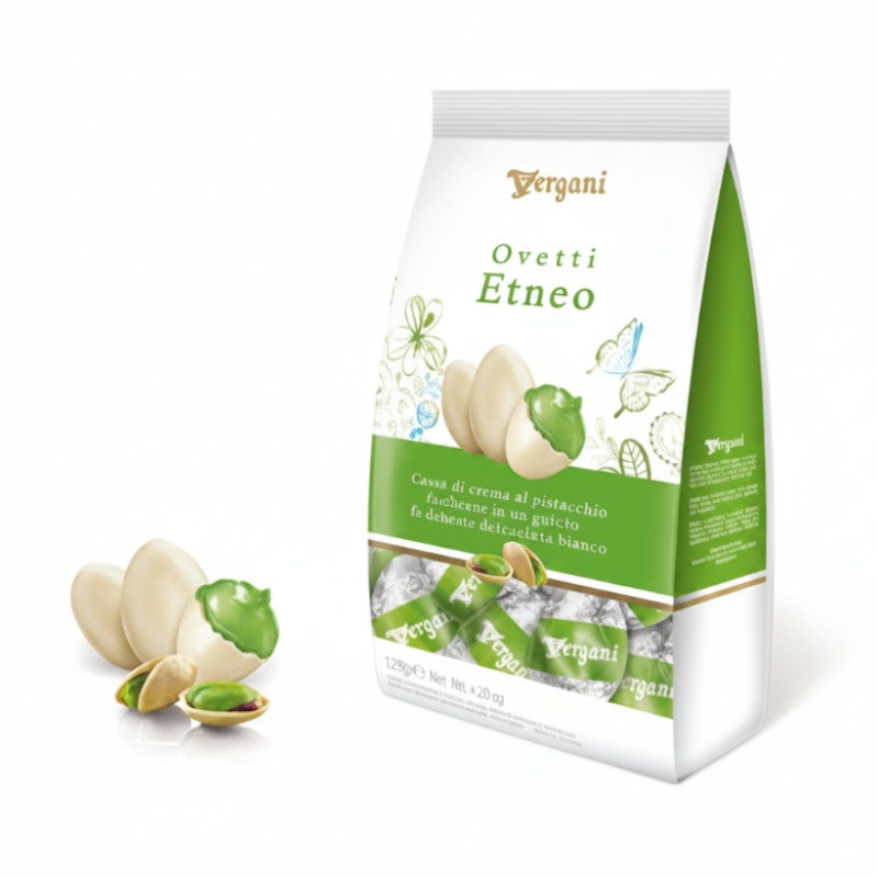 Vergani - White Chocolate Pistachio Easter Eggs 120g