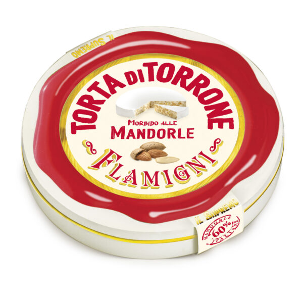 Flamigni – Almond Soft Nougat Cake Metal Tin 200g