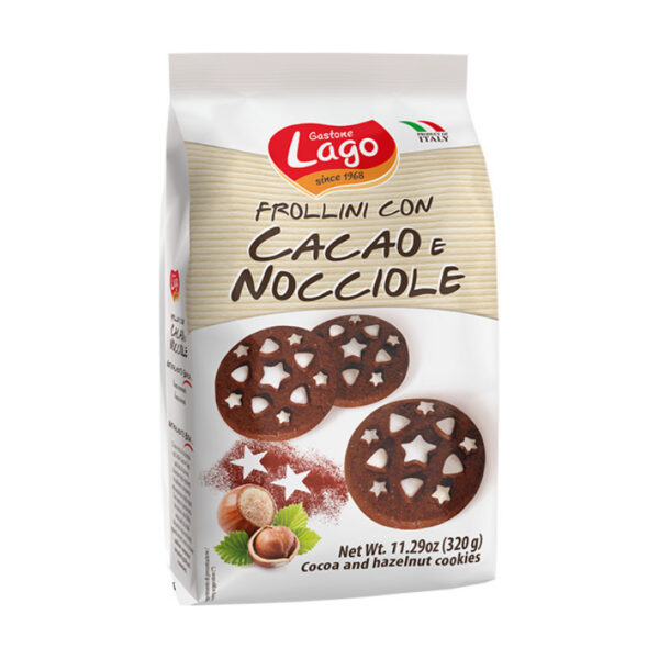 Gastone Lago - frollini con cacao e nocciole/Cacao Hazelnut Cookies 350g
