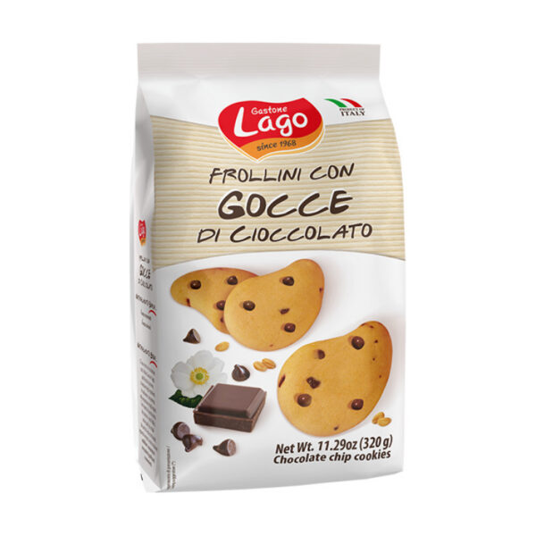 Gastone Lago - frollini con gocce di cioccolato/Chocolate Chip Cookies 350g